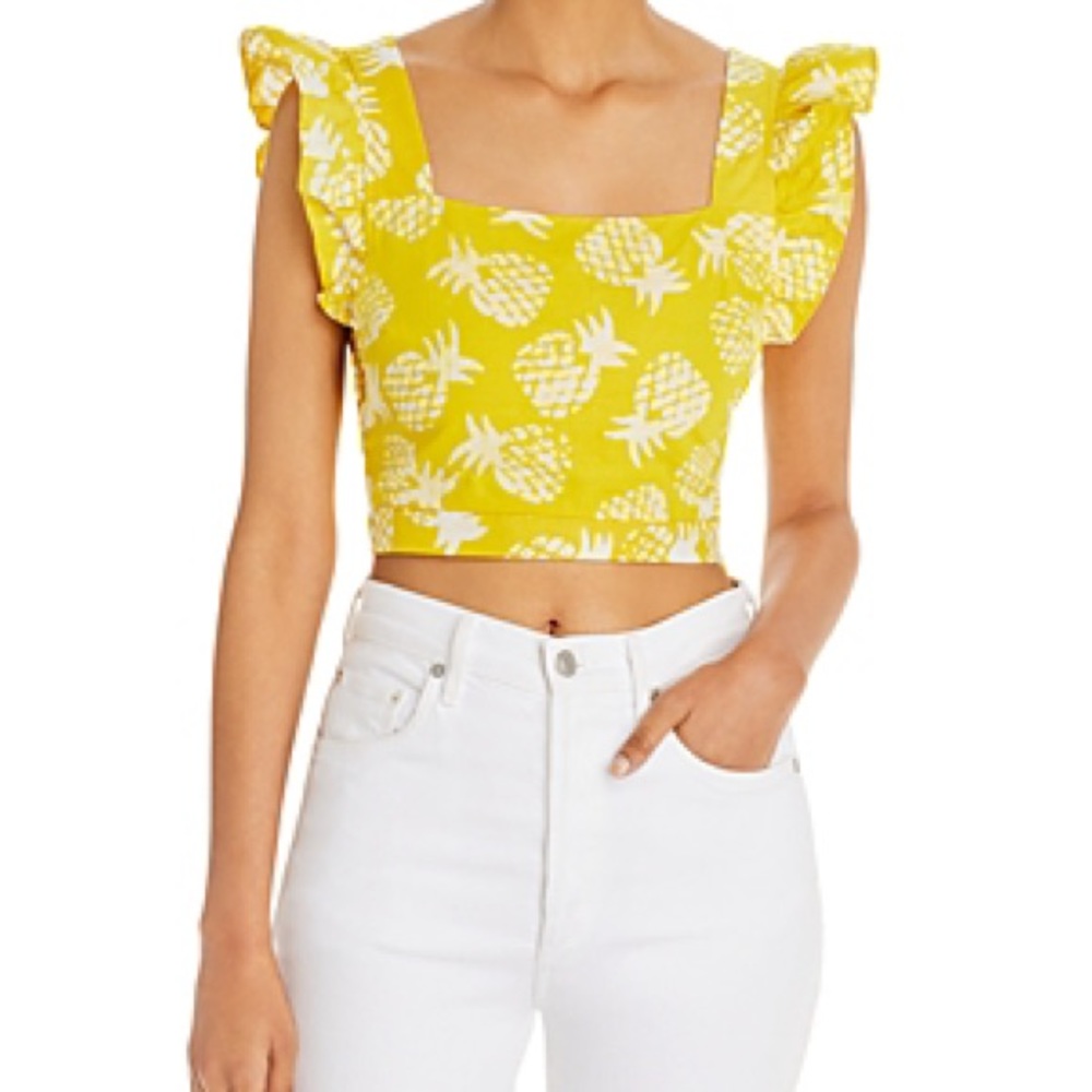 NWOT pineapple crop top